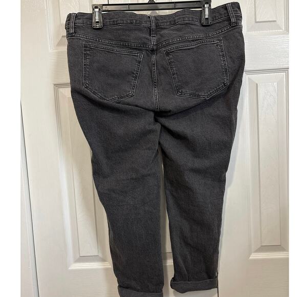 Madewell Maternity Side-Panel Perfect Vintage Jeans in Faded Black Lunar Wash 33 - Picture 5 of 10